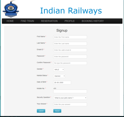 Railway Reservation System in php - Image 3
