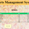 Sports Management System Project in Java