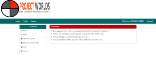 PHP Online Admission System Project