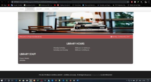 Library Management System In PHP