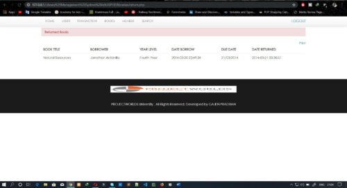 Library Management System In PHP - Image 7