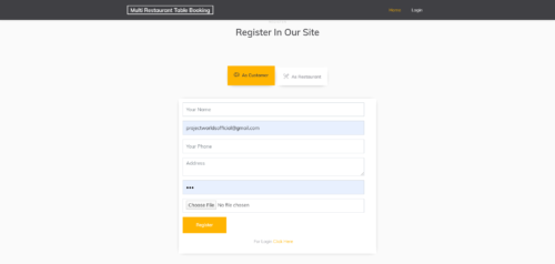 Online Restaurant Table Booking System in Php with MySQL - Image 5
