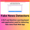 Fake News Detection using Machine Learning NLP