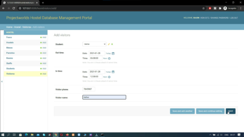 Hostel Management System Python Django - Image 9