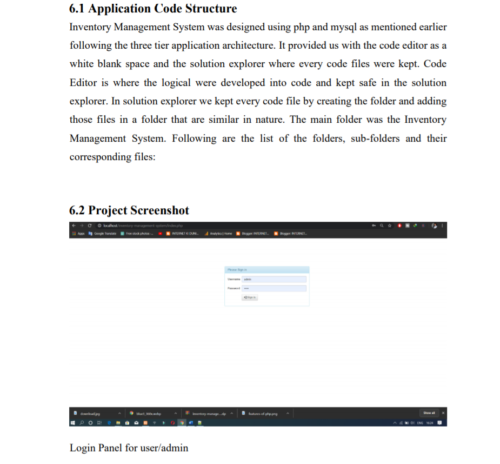 ss(1) Inventory Management System in PHP Project Report