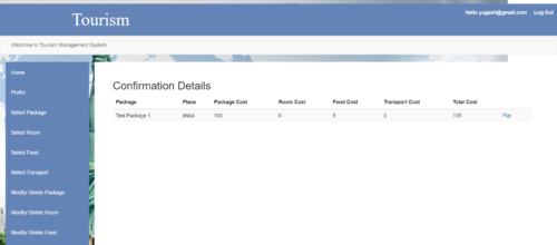 Online Tourism Management System in Java JSP Mysql