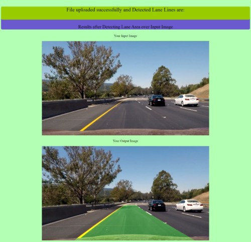 Road Lane Detection Computer Vision Python Flask Web app - Image 2