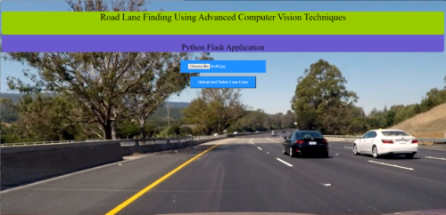 Road Lane Detection Computer Vision Python Flask Web app - Image 3