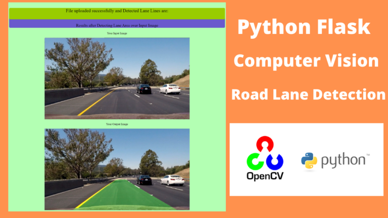 Road Lane Detection Computer Vision Python Flask Web app ...