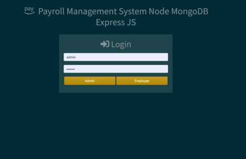 Payroll Management System using NodeJs, Express, Mongoose Project with Source Code - Image 2