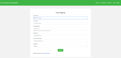 Food Donation Management System MongoDB Node.Js - Image 4