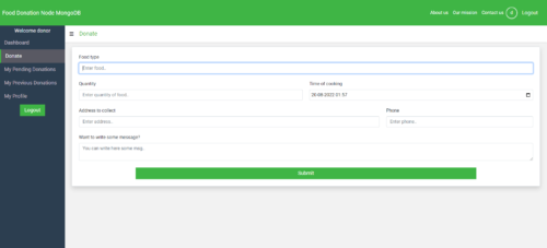 Food Donation Management System MongoDB Node.Js - Image 9