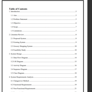 Online Grocery Store Project PHP MySQL Report