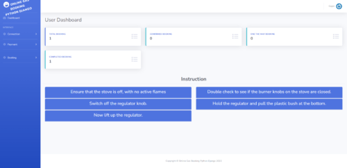 Online Gas Booking System Project in Python Django