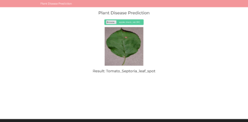 Plant Disease Prediction using CNN Flask Web App