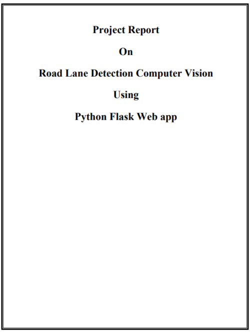 Road Lane Detection Project Report