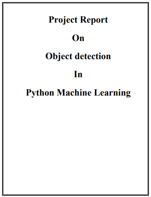 Object detection Python Machine Learning Web App Project Report