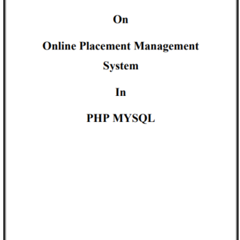 Placement Management System Project Report