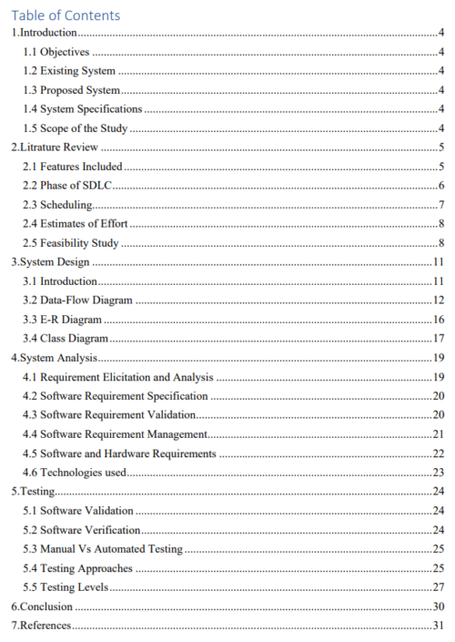 School Billing System Project in PHP Project Report - Image 3