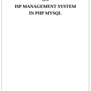 ISP Management System PHP Project Report
