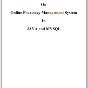 Pharmacy Management System Java Project Report