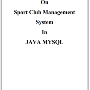 Sports Management System Java Project Report