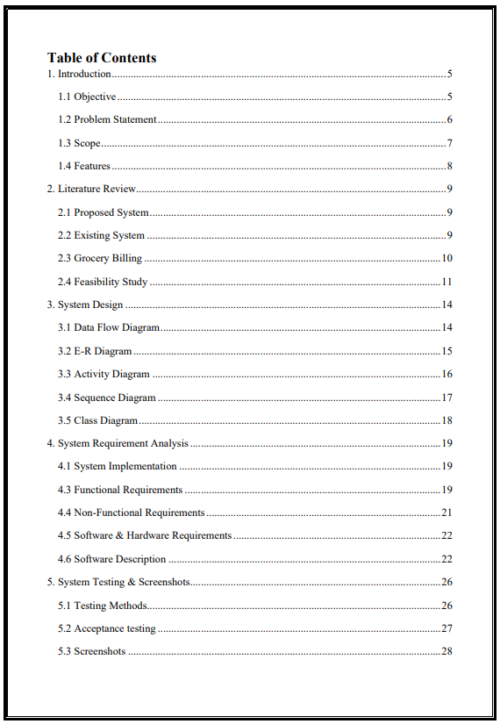 Grocery Shop Billing JAVA Project Report - Image 3