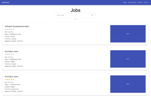 Online Job Portal MERN Stack React MongoDB Nodejs