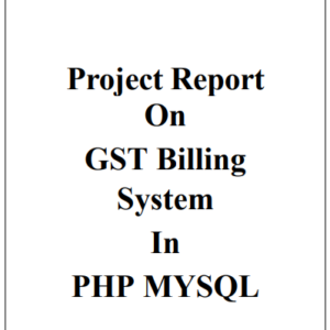 Online GST Billing PHP Project Report