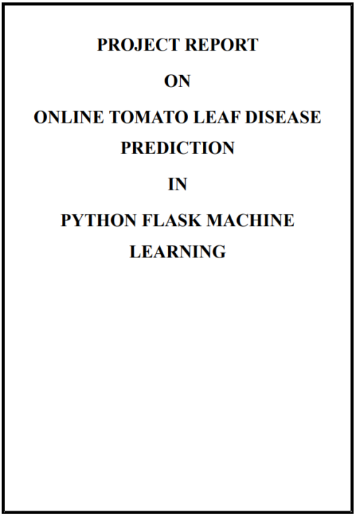 Tomato Leaf Disease Prediction Project Report