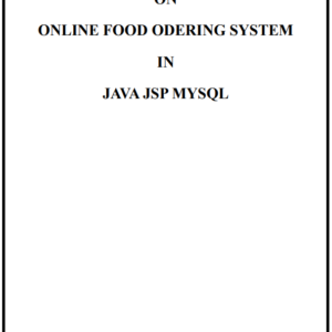 Online Food Ordering System PHP Project Report