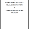 Employee Leave Management System Spring Boot Angular Project Report