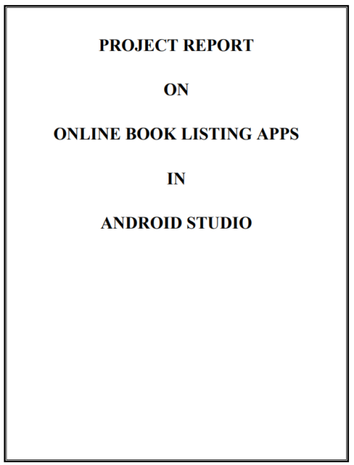 Android Book Listing App Project Report