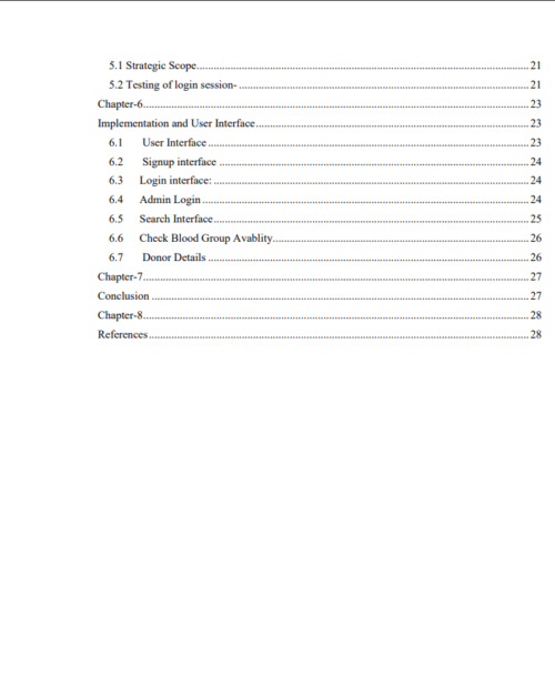 Online Blood Bank Management System PHP Project Report