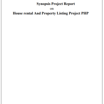 House rental And Property Listing PHP Project Report
