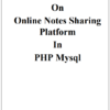 Online Notes Sharing Platform PHP Mysql Project Report