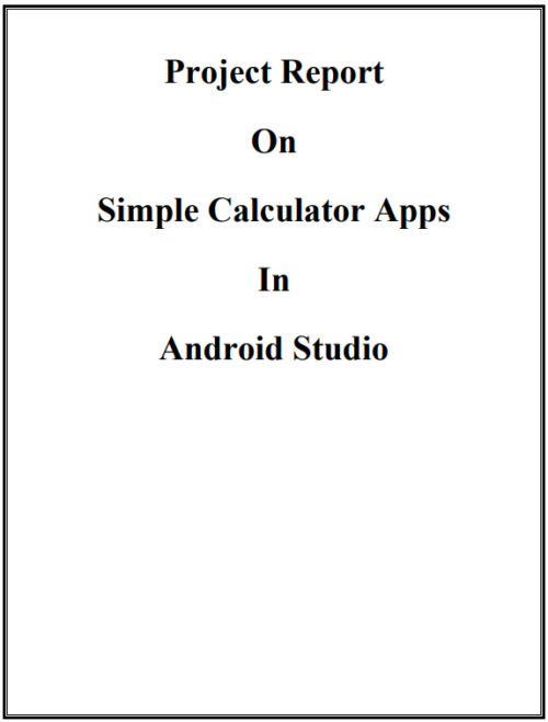 Android Calculator App Project Report