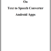 Android Text to Speech Converter App Project Report