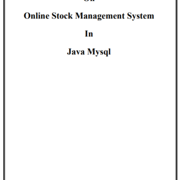 Inventory Management System Java Mysql Project Report