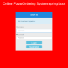 Online Pizza Ordering System Spring Boot Project