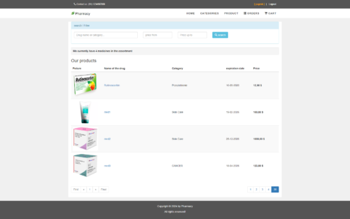 Online Medical Shop Project in Spring boot, JPA and MySQL - Image 3