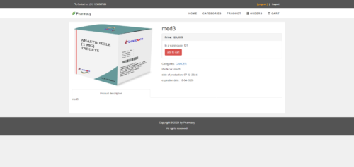 Online Medical Shop Project in Spring boot, JPA and MySQL - Image 6