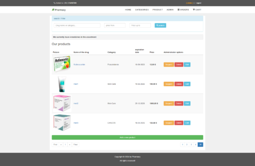 Online Medical Shop Project in Spring boot, JPA and MySQL - Image 2