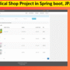 Online Medical Shop Project in Spring boot, JPA and MySQL