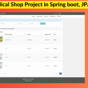 Online Medical Shop Project in Spring boot, JPA and Hibernate (1) Online Medical Shop Project in Spring boot, JPA and MySQL