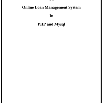 Loan Management system in PHP MySQL Project Report