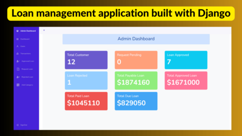 Online Loan management system project in Python Django