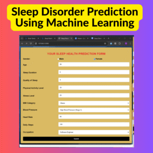 Sleep Disorder Prediction UsingMachine Learning (1) Sleep Disorder Prediction Using Machine Learning | Python Flask | Source Code