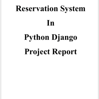 Hotel Reservation System Python Django Project Report
