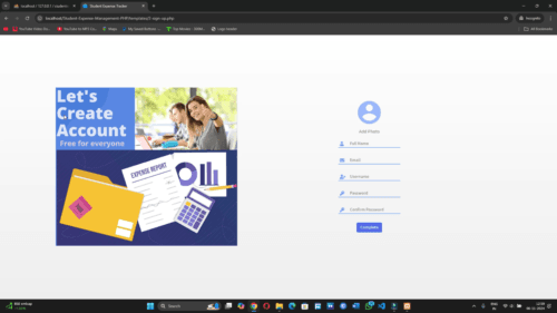 Online Student Expense Management System PHP